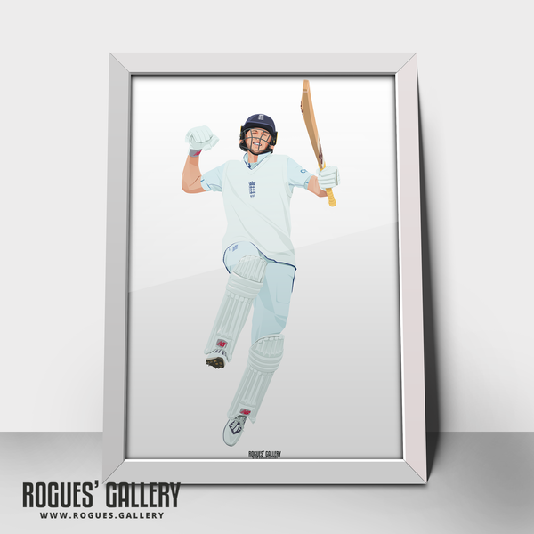 Joe Root England cricket legend 100 run celebration A2 print 