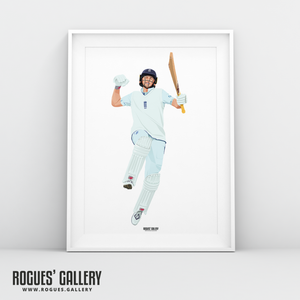 Joe Root England cricket legend 100 run celebration A3 print 