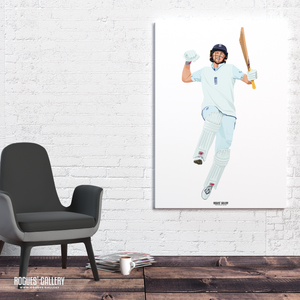 Joe Root England cricket memorabilia  ton celebration poster