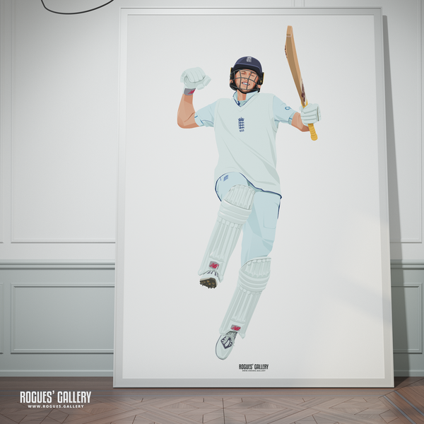 Joe Root England cricket legend 100 run celebration A0 print 