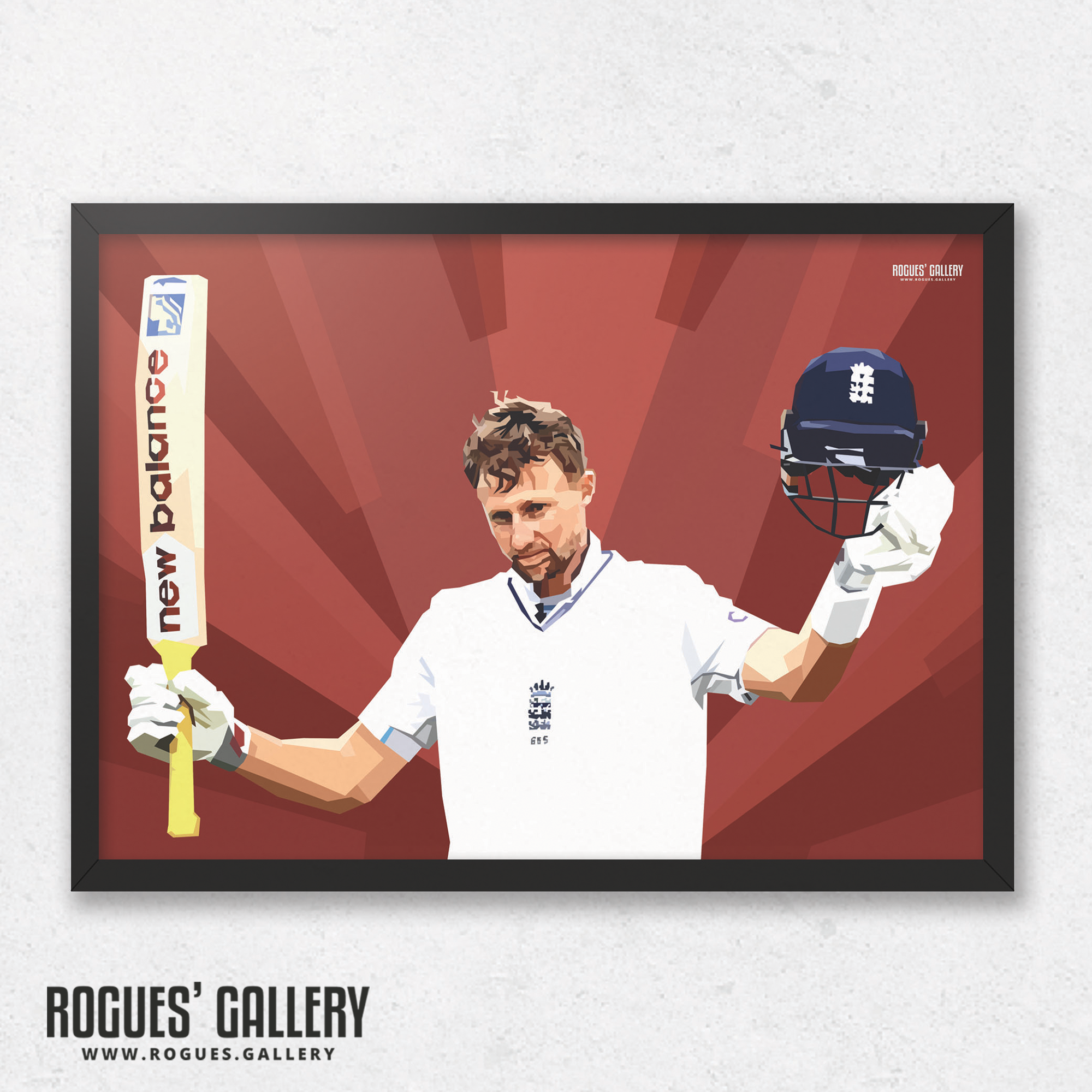 Joe Root England cricket legend salute 100 A3 print