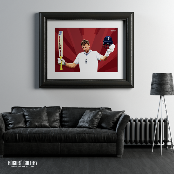 Joe Root England cricket legend salute 100 A1 print