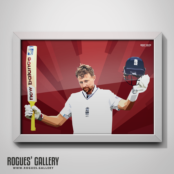 Joe Root England cricket legend salute 100 A2 print