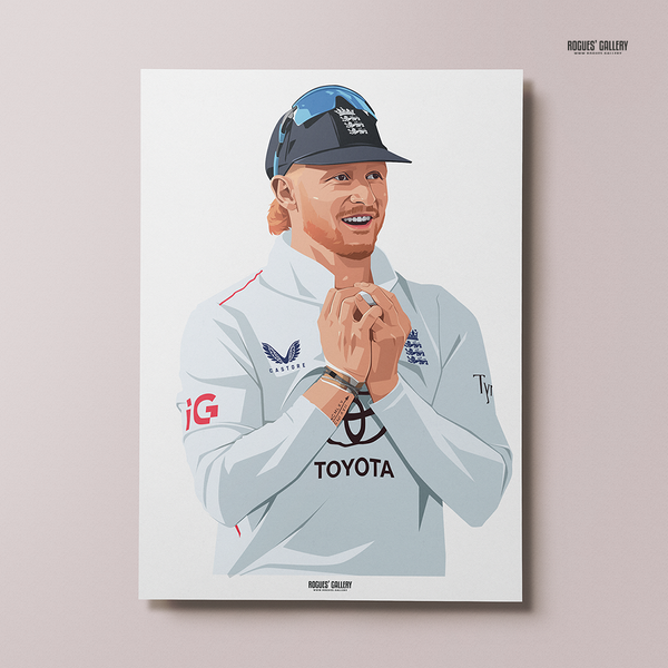 Jordan Cox England cricket batter print – A3 paper print mockup – view 2