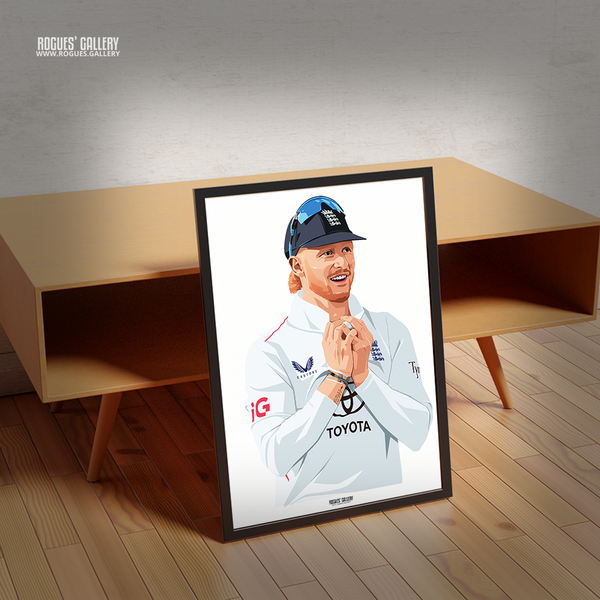 Rogues' Gallery England cricket batter print featuring Jordan Cox