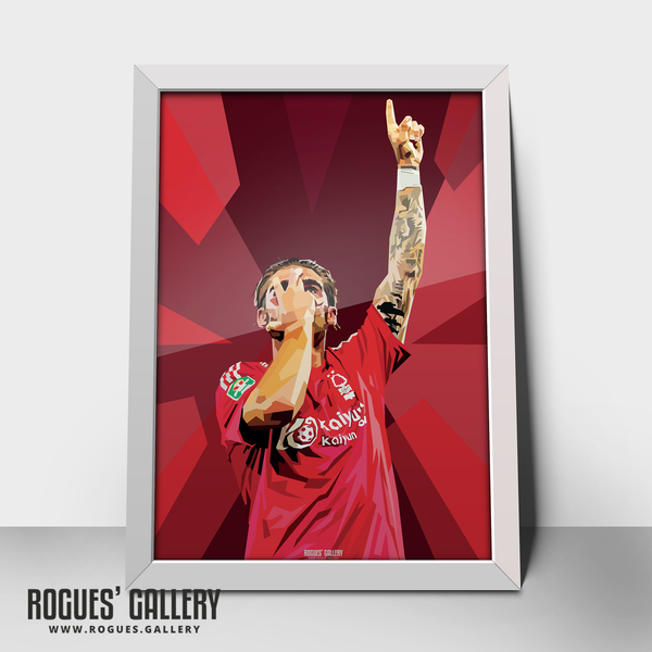 Jota Silva Nottingham Forest winger goal A2 print