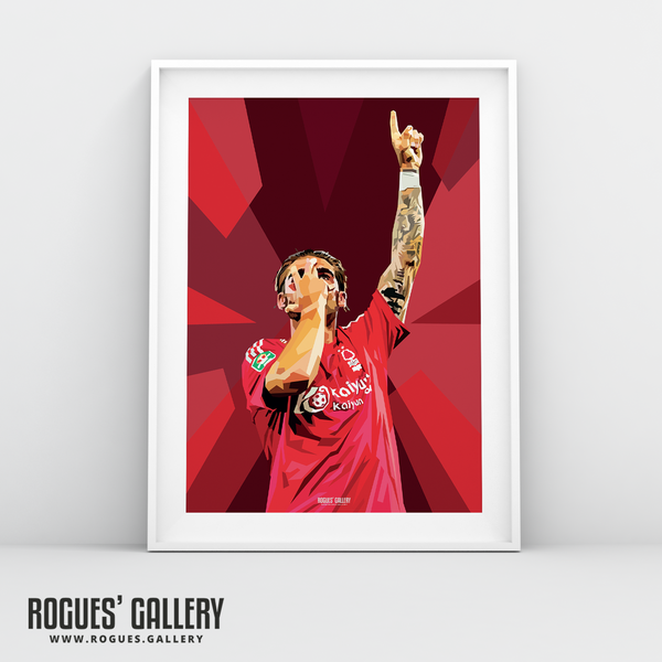 Jota Silva Nottingham Forest winger goal A3 print