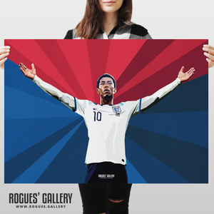 Jude Bellingham England Real Madrid Euro 2024 poster goal art