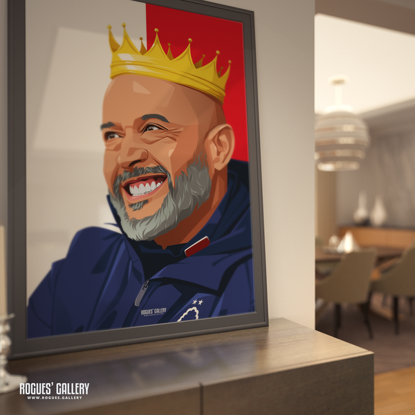 Nuno Espírito Santo signed Nottingham Forest head coach poster king crown