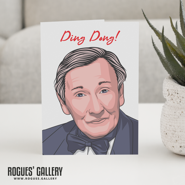 Leslie Phillips Christmas Card Ding Dong Xmas
