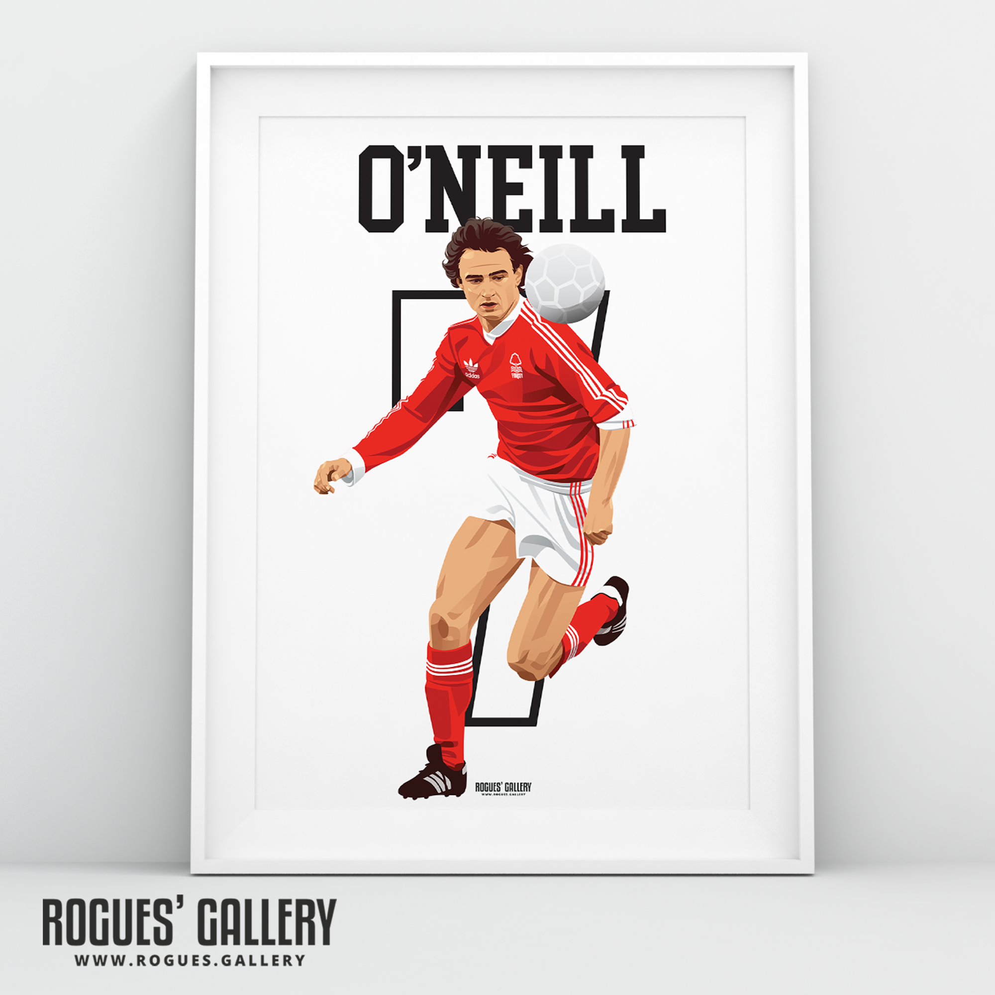 Martin O'Neill Nottingham Forest European Cup midfielder A3 print Irish legend