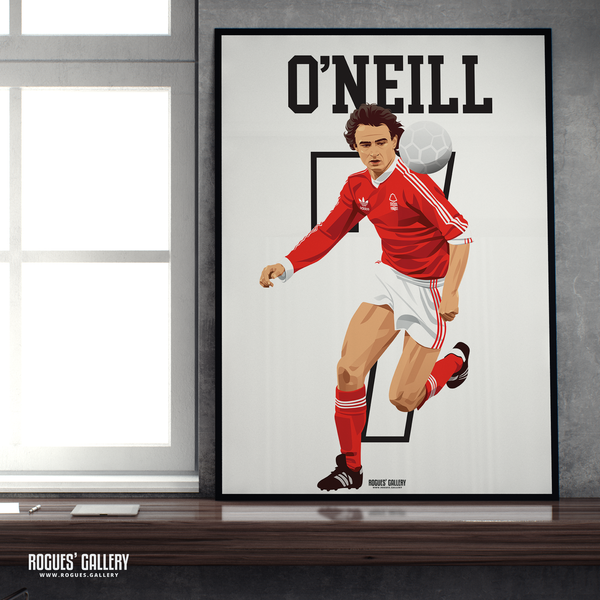 Martin O'Neill Nottingham Forest European Cup midfielder A2 print Irish legend