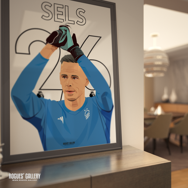 Matz Sels signed Nottingham Forest memorabilia goalkeeper 26 poster Belgium