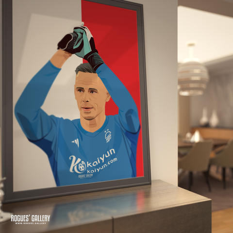 Matz Sels signed Nottingham Forest memorabilia  goalkeeper poster Belgium save