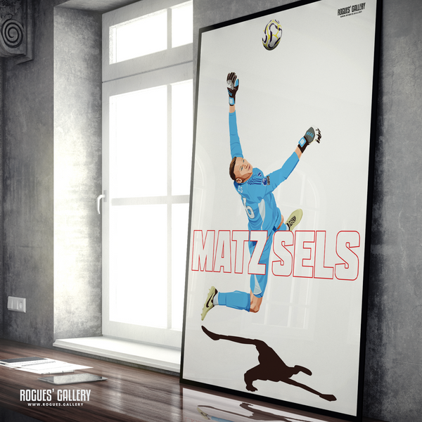 Matz Sels save Nottingham Forest goalkeeper A1 print Belgium