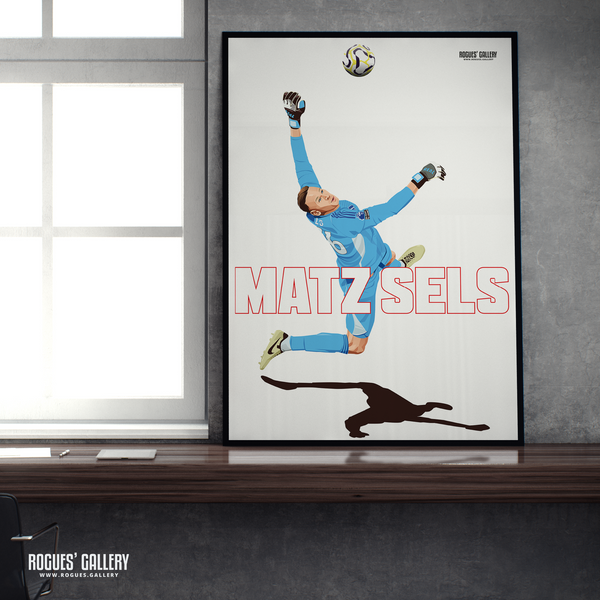 Matz Sels save Nottingham Forest goalkeeper A2 print Belgium