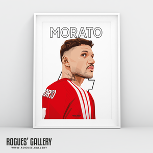 Morato Nottingham Forest centre half 4 A3 print