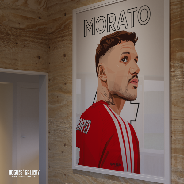 Morato Nottingham Forest centre half 4 rare poster