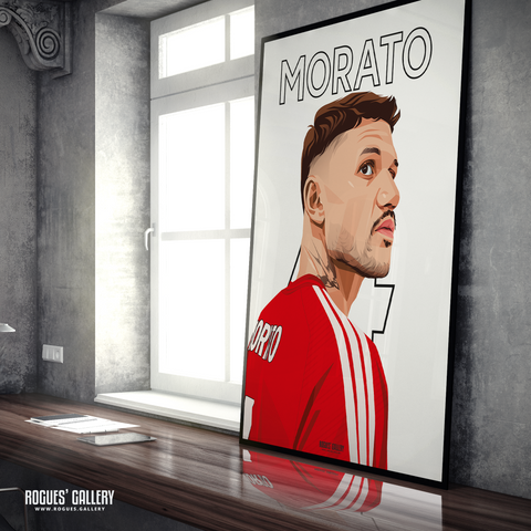 Morato Nottingham Forest centre half 4 A1 print