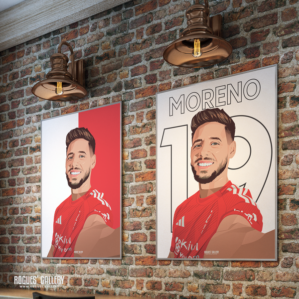 Alex Moreno Nottingham Forest full back art pictures