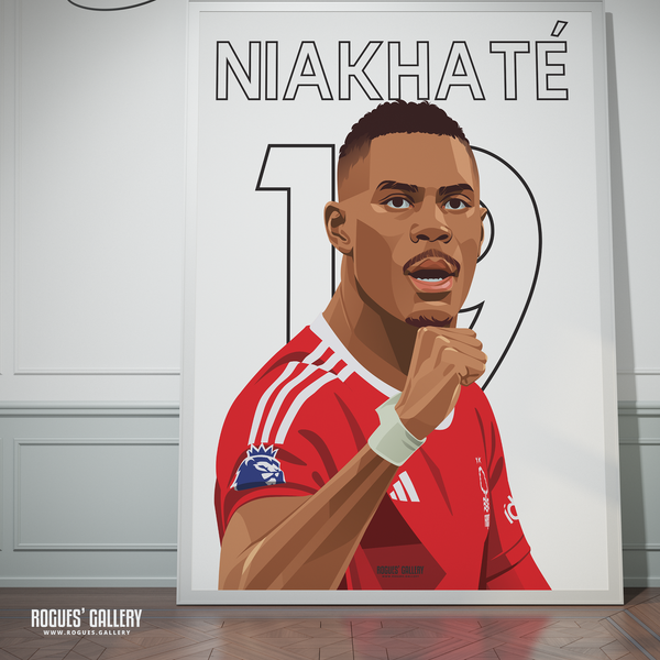 Moussa Niakhate Nottingham Forest defender A0 print Senegal