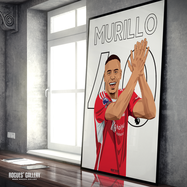 Murillo Nottingham Forest 40 A1 print defender