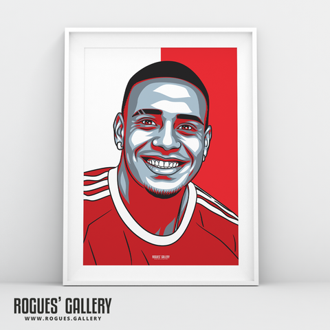 Murillo Nottingham Forest Brazil defender portrait A3 print