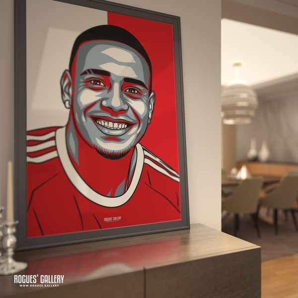 Murillo Nottingham Forest Brazil defender portrait poster