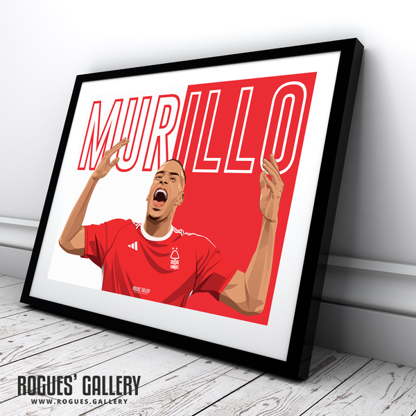 Murillo signed Nottingham Forest poster memorabilia Brazil defender City Ground