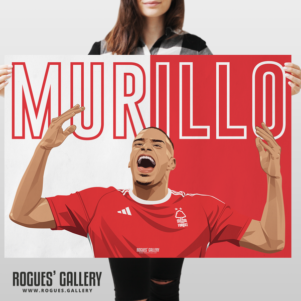 Murillo Nottingham Forest Brazil defender A2 print City Ground