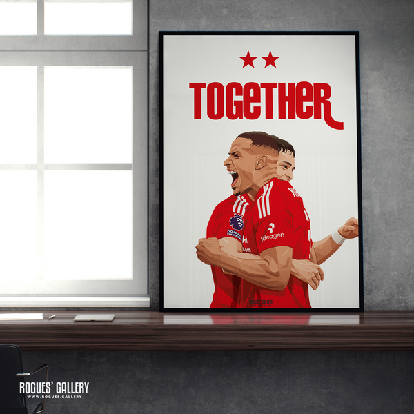 Murillo Sosa Together Nottingham Forest A2 print