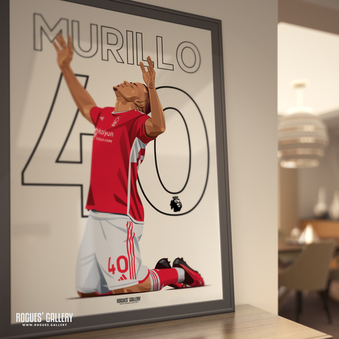 Murillo signed Nottingham Forest memorabilia  40 poster