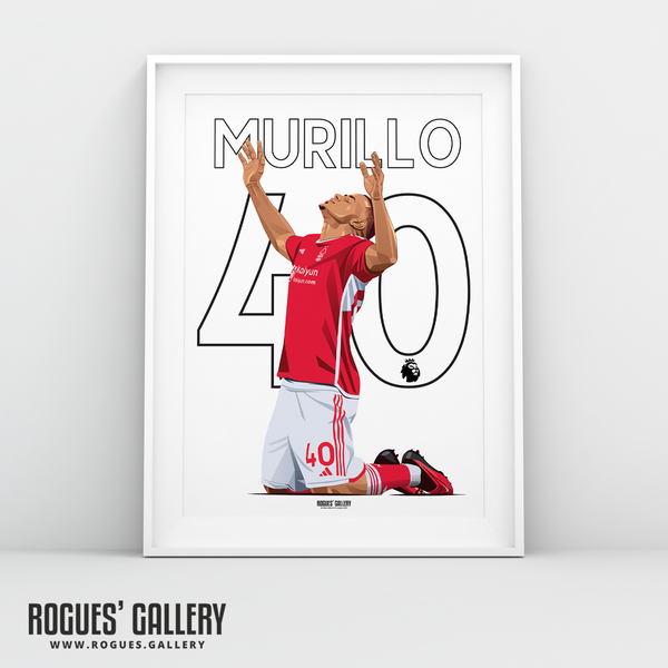 Murillo Nottingham Forest 40 A3 print