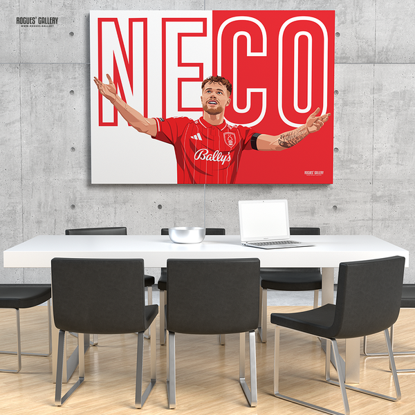 Neco Williams 2026 Player of the Season Nottingham Forest full-back print – view 11