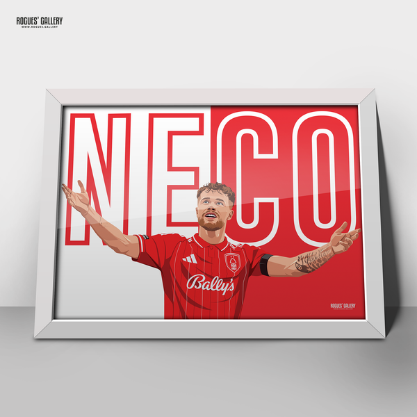 Neco Williams 2026 Player of the Season Nottingham Forest full-back print – view 12