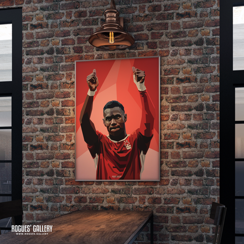 Moussa Niakhate signed Nottingham Forest memorabilia defender poster Senegal 