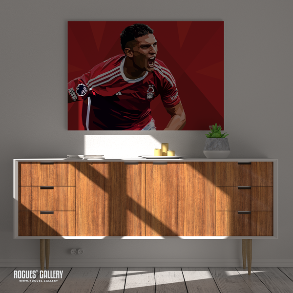 Nicolas Dominguez Nottingham Forest Argentina Midfielder A1 print