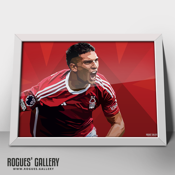 Nicolas Dominguez Nottingham Forest Argentina Midfielder A2 print