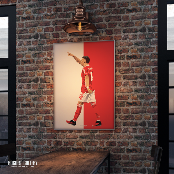 Nicolas Dominguez Nottingham Forest midfielder amazing poster Argentina