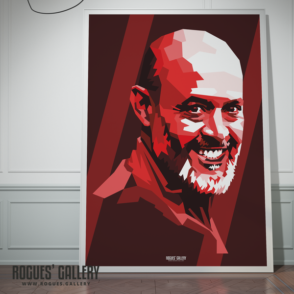 Nuno Espírito Santo modern Nottingham Forest coach A0 print Red