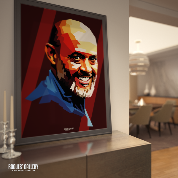 Nuno Espírito Santo modern Nottingham Forest coach signed poster