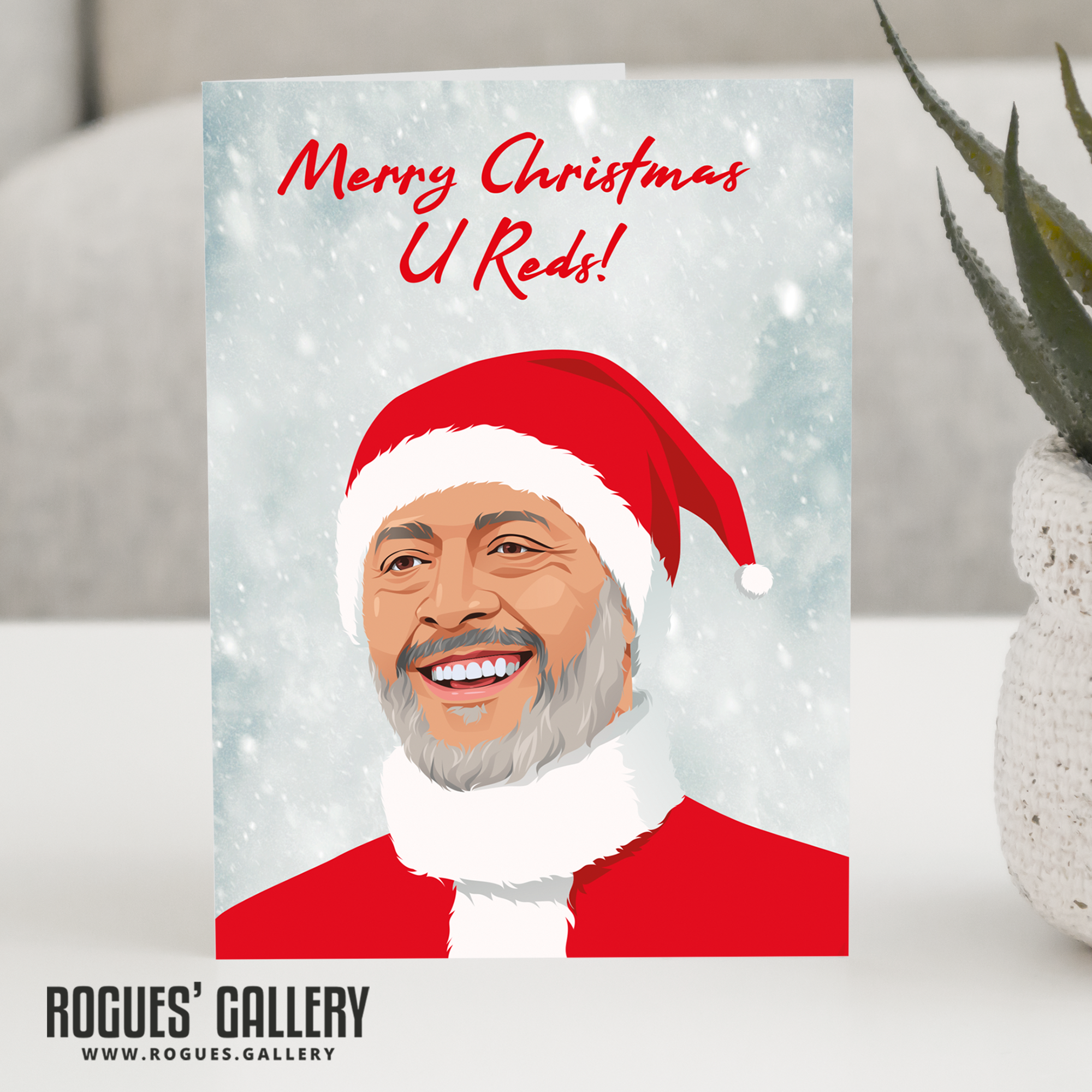 Nuno Espírito Santo Nottingham Forest Santa Christmas Card Xmas manager