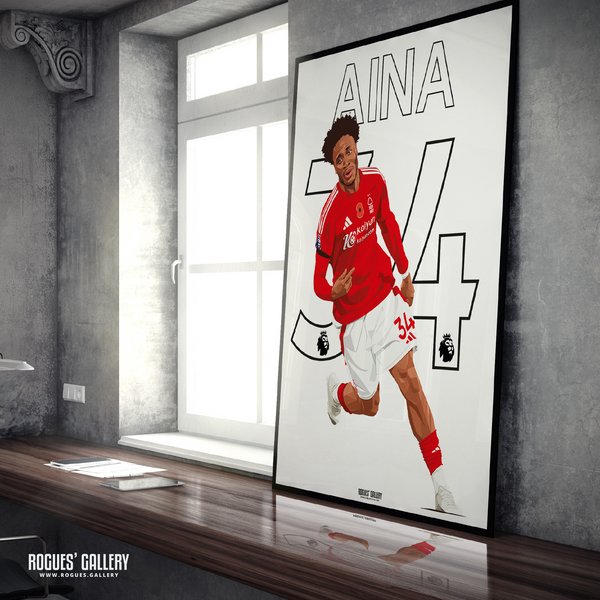 Ola Aina Nottingham Forest full back 34 poster Nigeria goal