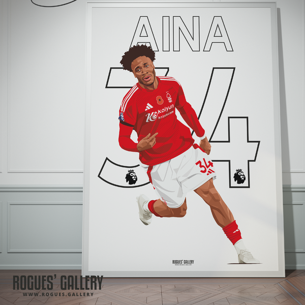 Ola Aina Nottingham Forest full back 34 poster Nigeria goal