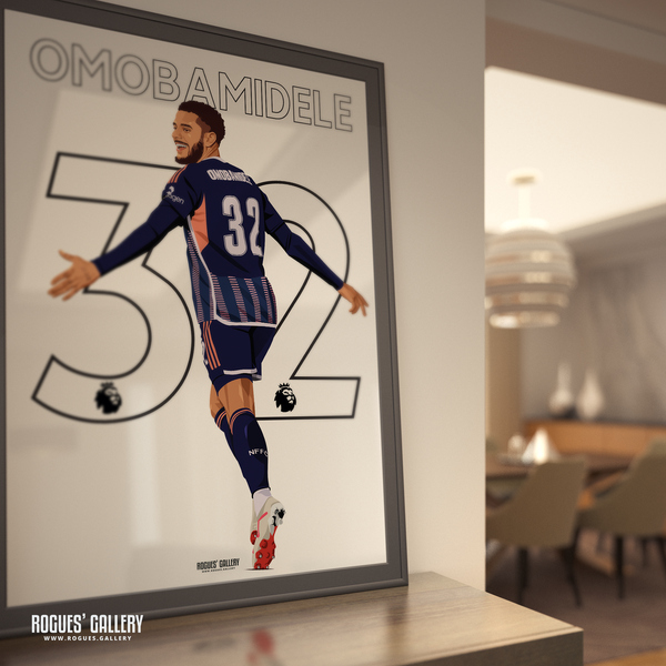 Andrew Omobamidele Nottingham Forest defender 32 poster Ireland