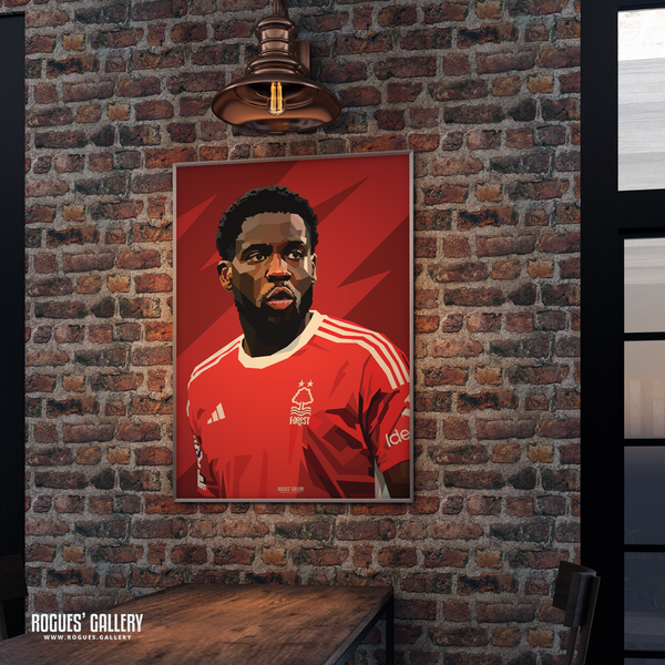 Orel Mangala Nottingham Forest midfield Belgium framed picture