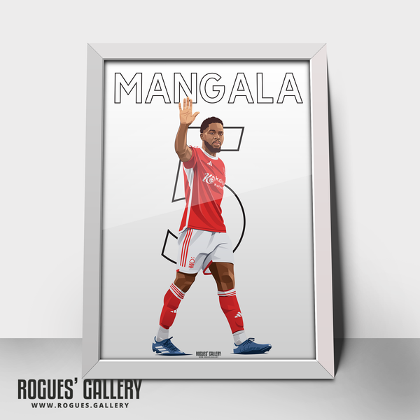 Orel Mangala 5 Nottingham Forest midfielder A2 print