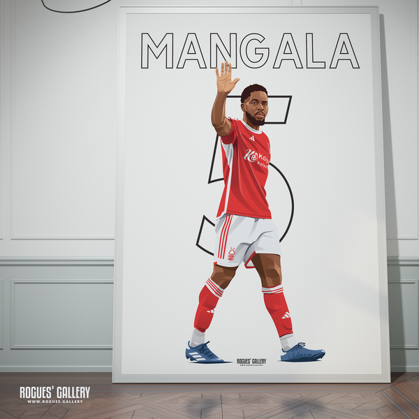 Orel Mangala 5 Nottingham Forest midfielder A0 print