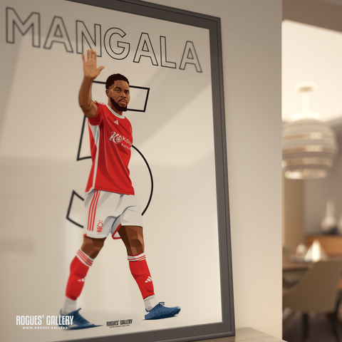Orel Mangala 5 Nottingham Forest midfielder poster NFFC