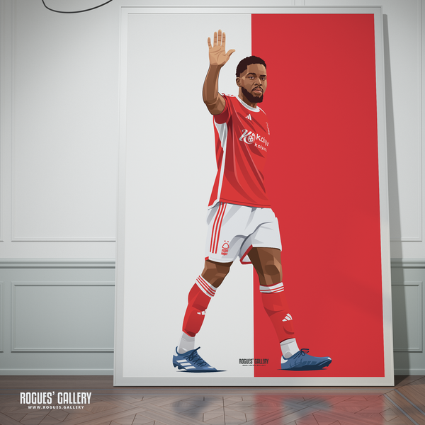 Orel Mangala Red Nottingham Forest midfielder huge poster